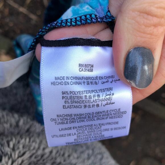 BCBGMAXazria One Shoulder Grecian Maxi Empire Waist Cyan Blue Wave Combo M - Picture 5 of 6